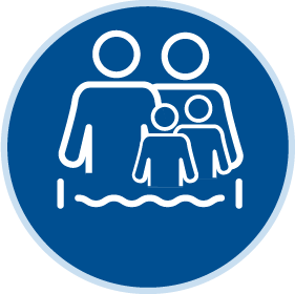 Bild von Einzelkarte Familie, 2 Erw. + 2 Kind/Jugend. Schloßparkbad Freibad