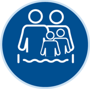 Bild von Einzelkarte Familie, 2 Erw. + 2 Kinder/Jugend. Westbad