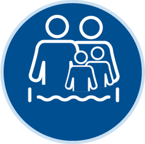 Bild von Einzelkarte Familie, 2 Erw. + 2 Kind/Jugend. Westbad Freibad