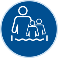 Bild von Tageskarte Familie, 1 Erw. + 2 Kind/Jugend. Schloßparkbad Freibad