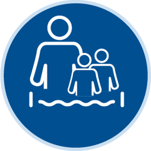 Bild von Einzelkarte Familie, 1 Erw. + 2 Kind/Jugend. Schloßparkbad Freibad