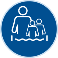 Bild von Tageskarte Familie, 1 Erw. + 1 Kind/Jugend. Westbad Freibad